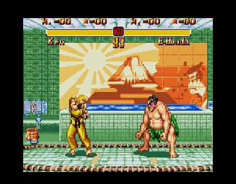 Ken vs. E. Honda in 'Super Street Fighter II'